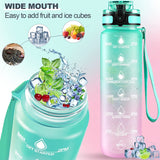 ZZZ0325 Motivational Water Bottle With Straw  Time Marker Bpa-free Tritan Portable Gym Water Bottle Leakproof Reusable Special Design For Your Sports Activity Hiking Camping