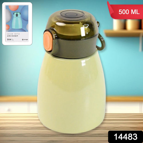 ZZZVacuum Insulation Flask Bottle With Straw For Sports Adult Children (Approx 480ml)