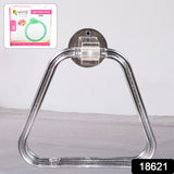 Unbreakable Abs Square Towel Ring Wall Mounted Stand  Holder (1 Pc)