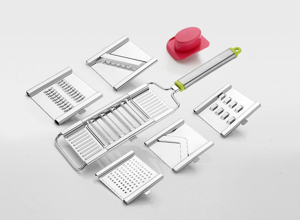ZZZ2142 6 In 1 Stainless Steel Kitchen Chips Chopper Cutter Slicer And Grater With Handle