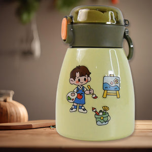 ZZZVacuum Insulation Flask Bottle With Straw For Sports Adult Children (Approx 480ml)