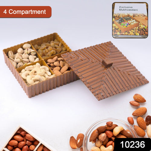 ZZZPlastic Multipurpose Dry Fruit Chocolates Mouth Box (1 Pc)