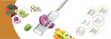 ZZZ2142 6 In 1 Stainless Steel Kitchen Chips Chopper Cutter Slicer And Grater With Handle