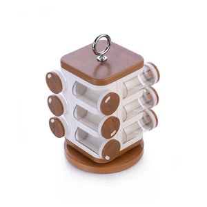 ZZZ8118 Ganesh 12-jar Revolving Spice Rack Masala Box