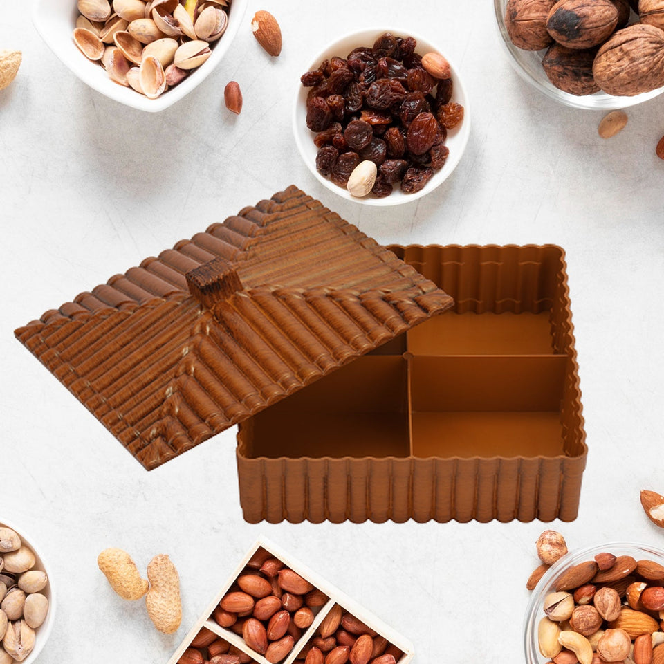 ZZZPlastic Multipurpose Dry Fruit Chocolates Mouth Box (1 Pc)