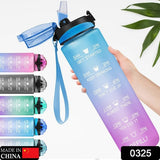 ZZZ0325 Motivational Water Bottle With Straw  Time Marker Bpa-free Tritan Portable Gym Water Bottle Leakproof Reusable Special Design For Your Sports Activity Hiking Camping