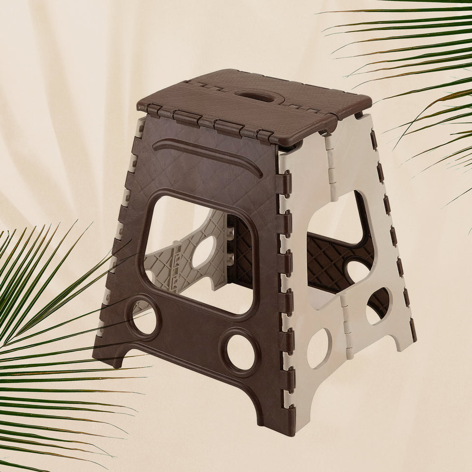 8856 18inch Folding Stool Non Slip Folding Stool - 18 Inch Height - Holds Up To 95 Kg - Great For Kitchen Garden Bathroom Bedroom Adults Kitchen Stepping  (1 Pc 18inch)