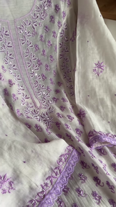 ZZZEmbroidered Organza Unstitched Dress Material